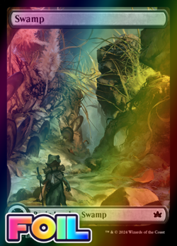 x1 Swamp BLB Bloomburrow MTG 272 FOIL FULL ART BASIC LAND M/NM 1x - Image 1