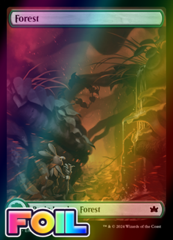 x1 Forest BLB Bloomburrow MTG 280 FOIL FULL ART BASIC LAND M/NM 1x - Image 1