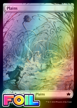 x1 Plains BLB Bloomburrow MTG 265 FOIL FULL ART BASIC LAND M/NM 1x - Image 1