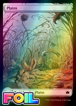 x1 Plains BLB Bloomburrow MTG 264 FOIL FULL ART BASIC LAND M/NM 1x - Image 1