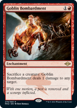 1x Goblin Bombardment Light Play MTG Magic - Kid Icarus - - Image 1