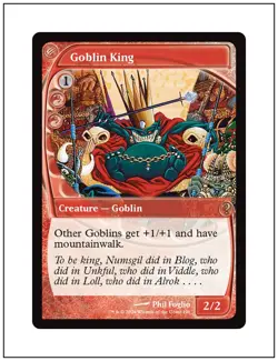 1x Goblin King, Future Sight Frame, Mystery Booster 2 Magic MTG NM - Image 1