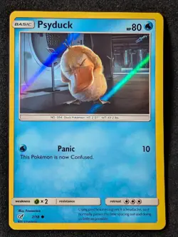 Psyduck 7/18 Detective Pikachu Holo LP Pokemon TCG - Image 1