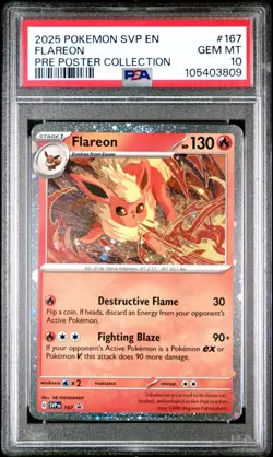 Pokemon Prismatic Evolutions Flareon Vaporeon Jolteon Promo PSA 10 Set (3) - Image 5