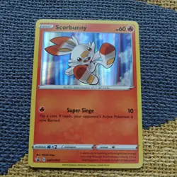 Scorbunny SWSH002 Black Star Promo Holo - Pokemon TCG Sword & Shield - Image 1