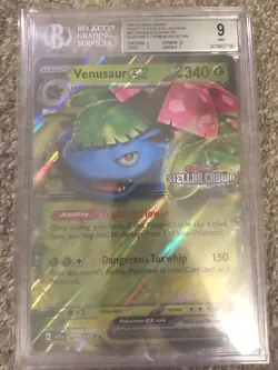 2025 POKEMON STELLAR CROWN VENUSAUR EX JUMBO BGS 9 MINT PREMIUM COLLECTION PSA - Image 3