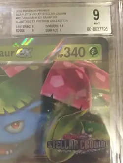 2025 POKEMON STELLAR CROWN VENUSAUR EX JUMBO BGS 9 MINT PREMIUM COLLECTION PSA - Image 4