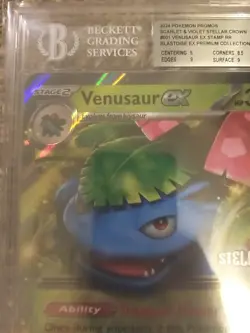 2025 POKEMON STELLAR CROWN VENUSAUR EX JUMBO BGS 9 MINT PREMIUM COLLECTION PSA - Image 5