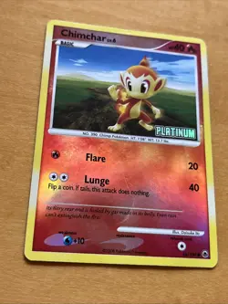 Chimchar 56/100 Reverse Holo Stamped Platinum Pokemon TCG - Image 3