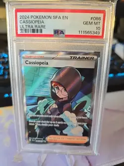 🔥 086 CASSIOPEIA ULTRA RARE PSA GEM MINT 10 POKEMON SFA EN-SHROUDED FABLE - Image 1