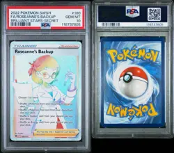 2022 POKEMON SWORD & SHIELD BRILLIANT STARS FULL ART/ROSEANNE'S BACKUP PSA 10 - Image 3