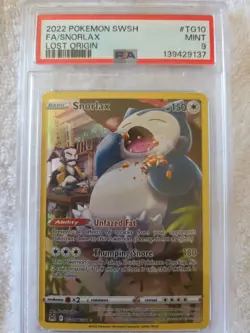 SNORLAX-2022 POKEMON SWSH FA LOST ORIGIN #TG10- PSA MINT 9 - Image 4