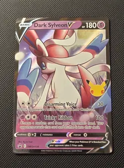 Pokemon TCG Dark Sylveon v SWSH134 Black Star Promo Holo Ultra Rare NM Condition - Image 1