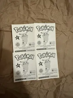 1999 Merlin Pokemon Stickers Ash #237-240(4 stickers) - Image 2