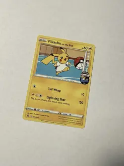 Pikachu on the Ball 001/005 - Pokemon Futsal Exclusive Promo - Image 1