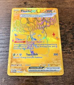 Pokemon Pikachu ex Tera Gold Secret Rare - 179/131 - Prismatic Evolutions - Image 1