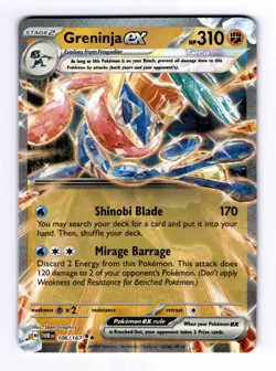 Greninja ex - 106/167 SV06: Twilight Masquerade #106 Double Rare Holo NM Pokemon - Image 1