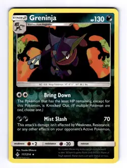 Greninja SM - Unbroken Bonds #117 (2019) Reverse Holo NM Pokemon - Image 1
