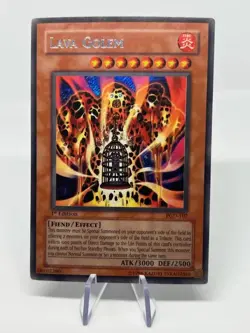 Yugioh Lava Golem Secret Rare PGD-107 Pharaonic Guardian 1st Edition LP - Image 1