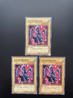 Yugioh Luster Dragon SD1-EN003 Common Unlimited Edition HP X3 - Image 1