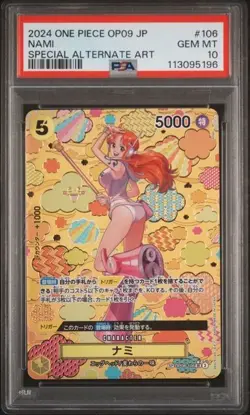 Special Alternate Art Nami One Piece 2024 OP09 Japanese SP OP08-106 SR PSA 10 - Image 1