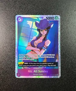 Ms. All Sunday One Piece TCG Kingdom of Intrigue OP04-064 SR Holo Super Rare - Image 1