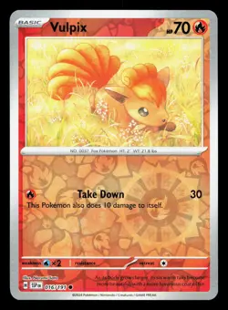 Vulpix 016/191 Surging Sparks NM Reverse Holo Pokemon Card TCG - Image 1
