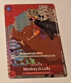 One Piece Card Game Carte Holo Monkey.D.Luffy P-001 Alt English Mint - Image 1