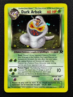 Pokemon TCG Rare Holo DARK ARBOK 2/82 NM Card WOTC - Image 1