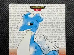 Lapras No.131 Red Pokemon Card Monsters Collection Bandai 1996 Japanese F/S - Image 2