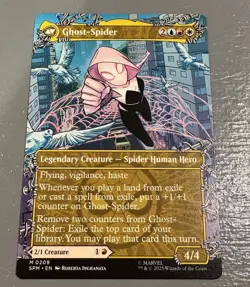 Gwen Stacy Ghost 0209 Borderless Spider Man MTG Magic The Gathering Card NM - Image 2