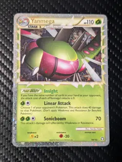 Yanmega 98/102 Pokemon Card HGSS Triumphant SuperRare Holo Nm/Lp - Image 1