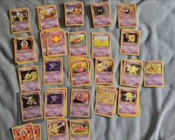 Old school pokemon cards-Psychic/Ghost + Electric group sets.Decent conditions - Image 1