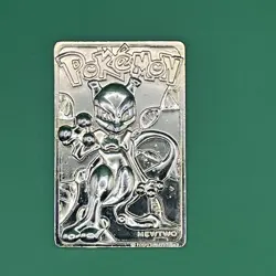 1999 Pokemon 23K Gold Plated Mewtwo Trading Card Burger King Limited Edition - Image 2