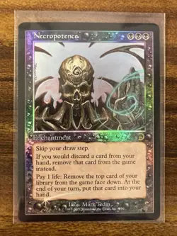 MTG✨NECROPOTENCE FOIL✨Deckmasters MINT RARE Enchantment 2001 TEDIN Art UNPLAYED - Image 1