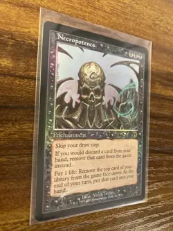MTG✨NECROPOTENCE FOIL✨Deckmasters MINT RARE Enchantment 2001 TEDIN Art UNPLAYED - Image 3