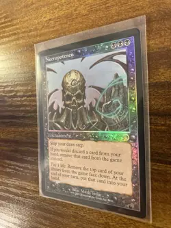 MTG✨NECROPOTENCE FOIL✨Deckmasters MINT RARE Enchantment 2001 TEDIN Art UNPLAYED - Image 4
