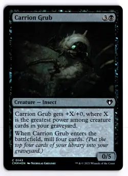 Carrion Grub 143 Foil Commander Masters C MTG LP - Image 1