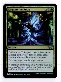 Drag to the Roots 213 Duskmourn: House of Horror U MTG LP - Image 1