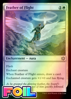 x1 Feather of Flight BLB Bloomburrow MTG 13 FOIL UNCOMMON M/NM 1x - Image 1