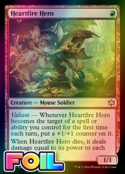 x1 Heartfire Hero BLB Bloomburrow MTG 138 FOIL UNCOMMON M/NM 1x - Image 1