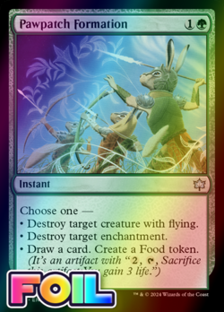 x1 Pawpatch Formation BLB Bloomburrow MTG 186 FOIL UNCOMMON M/NM 1x - Image 1