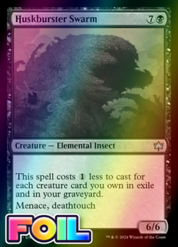 x1 Huskburster Swarm BLB Bloomburrow MTG 98 FOIL UNCOMMON M/NM 1x - Image 1