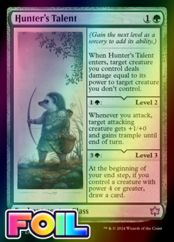 x1 Hunter's Talent BLB Bloomburrow MTG 179 FOIL UNCOMMON M/NM 1x - Image 1
