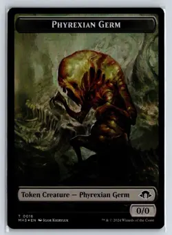 MTG Modern Horizons 3 Foil Token 016/019 Phyrexian Germ/ Rat - Image 1