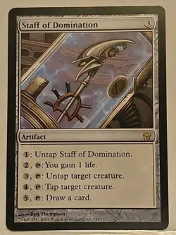 💥💥 Staff of Domination 💥💥 MTG Fifth Dawn 🌟RARE🌟 Magic The Gathering - Image 1