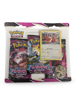 Pokemon TCG: Sword & Shield-Fusion Strike 3-Pack Blister w/ Eevee Factory Sealed - Image 1