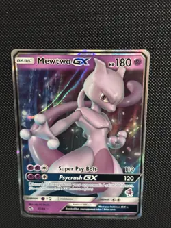 Pokemon TCG Sun & Moon Hidden Fates Mewtwo GX 31/68 NM-MT Ultra Rare Full Art - Image 5