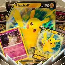 Pokemon Pikachu V Box Sword & Shield 4 Packs 2 Foil 1 Jumbo - Image 4