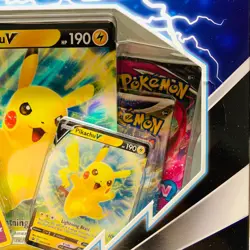 Pokemon Pikachu V Box Sword & Shield 4 Packs 2 Foil 1 Jumbo - Image 5